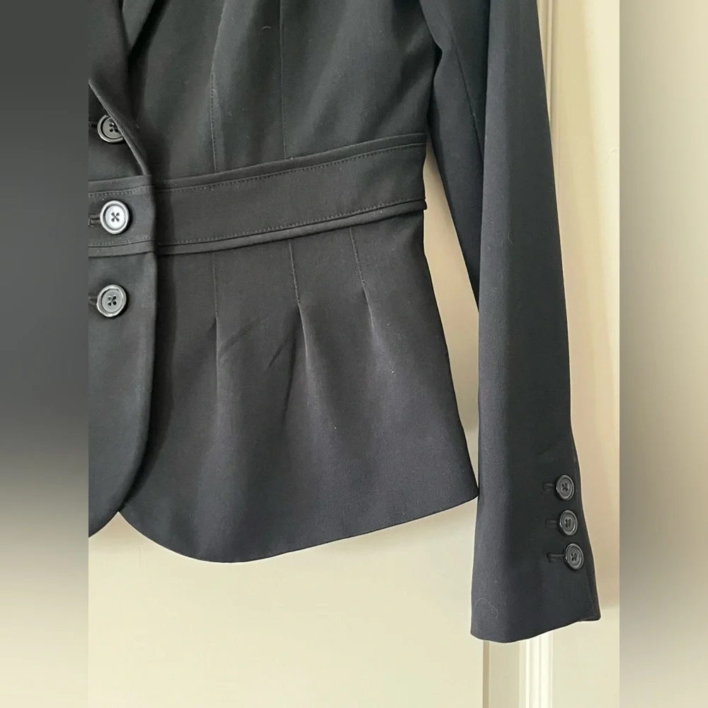 Elle Rich Black Tailored Blazer Jacket Women’s size 6 - Picture 5 of 14